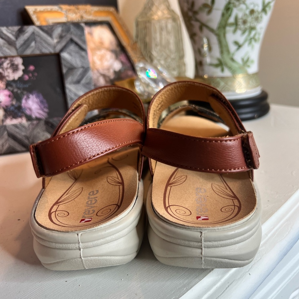 Revere Cognac/Peacock Python Como Back Strap Leat… - image 3